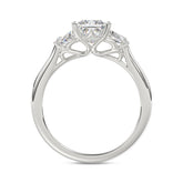 14K WHITE GOLD 1 5/8CT PRINCESS/TRAPEZOID DIAMOND LADIES RING (CENTER STONE PRINCESS DIAMOND 1 1/5CT)